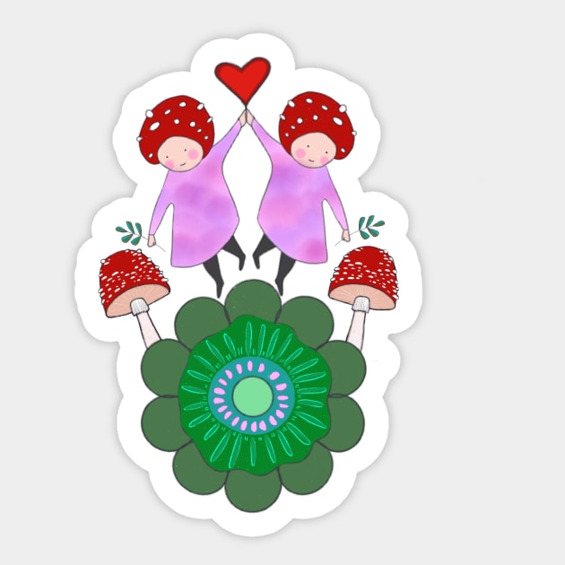 Sweet Amanita Devas Sticker by HealingHearts17